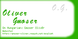 oliver gmoser business card